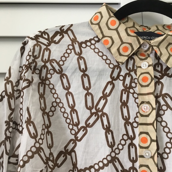 French Curve Print Button Down - Picture 4 of 8